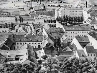 Pogled na Donji grad 1866. godine. Iz knjige Ive Maroevića 'O Zagrebu usput i s razlogom'